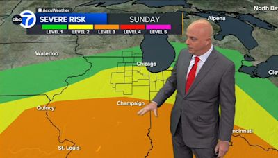 Chicago weather: Severe storms possible with low tornado threat Sunday