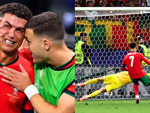 Cristiano Ronaldo rompió en llanto tras fallar un penal ante Eslovenia en la Eurocopa 2024