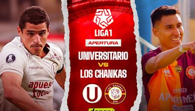 Universitario vs Los Chankas EN VIVO vía GOLPERU: ver partido por el Torneo Apertura