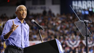 Obama lambasts Trump on abortion, immigration and hawking Bibles in Pittsburgh campaign stop for Harris: Live