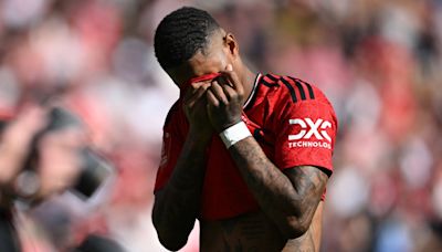 Is this goodbye? Marcus Rashford in tears after Man Utd's incredible FA Cup win against Man City amid rumours England international is set for summer transfer | Goal.com Nigeria