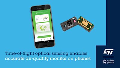 意法半導體攜手以色列軟體新創Mobile Physics，讓手機可直接當作空氣品質監測器