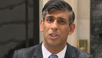 Rishi Sunak's General Election speech ruined as he's drowned out by music