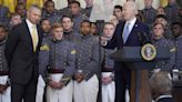 Biden recognizes US Military Academy with trophy for besting other service academies in football