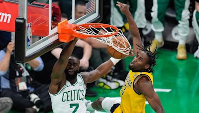 Tatum scores 36, Brown hits 3 to force OT and Celtics edge Pacers 133-128 in Game 1 of East finals