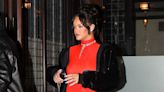 Rihanna Bares Her Baby Bump in a Blood-Orange Bra and Matching Thong