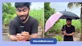 Viral video: Man makes a special umbrella for couples, internet loves it