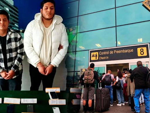 Hombres que contrabandeaban celulares robados de Perú fueron detenidos en el Aeropuerto Jorge Chávez