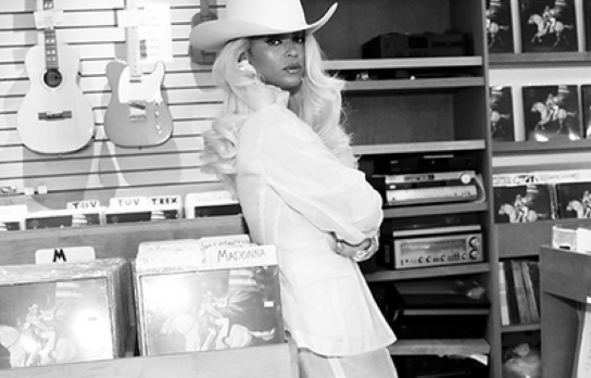 Beyonce Shades Madonna in Record Stores Photo Shoot, Sticks Her "Cowboy Carter" On Top of Legend's - Showbiz411