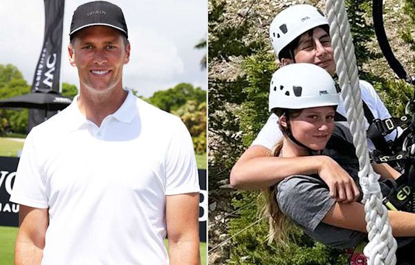 Tom Brady Spends Day Adventuring with Kids Benny and Vivian in Montana Mountains: 'I Wasn't Made for This'