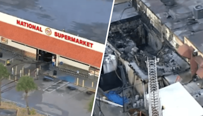 National Supermarket catches fire in Hialeah