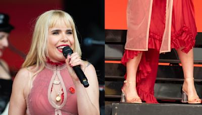 Paloma Faith Brings Back the See-Through Trend in Clear Sandal Heels at Glastonbury Festival 2024