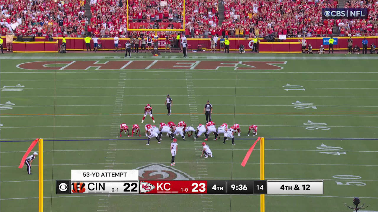 McPherson's 53-yard FG puts Bengals back on top vs. Chiefs in fourth quarter