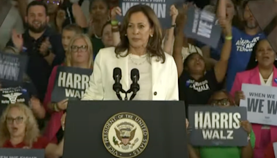 Harris-Walz rally live: Kamala Harris shuts down pro-Palestine protesters at Detroit rally: ‘I’m speaking’