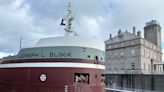 The Joseph L. Block kicks off the shipping season at the Soo Locks