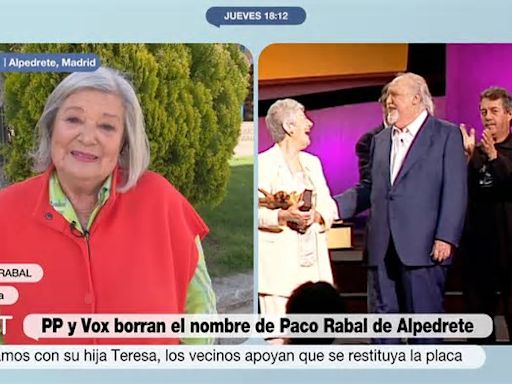 Teresa Rabal recuerda que Aznar fletó un avión para traer las cenizas de su padre: "¿Qué le ocurre al PP ahora?"