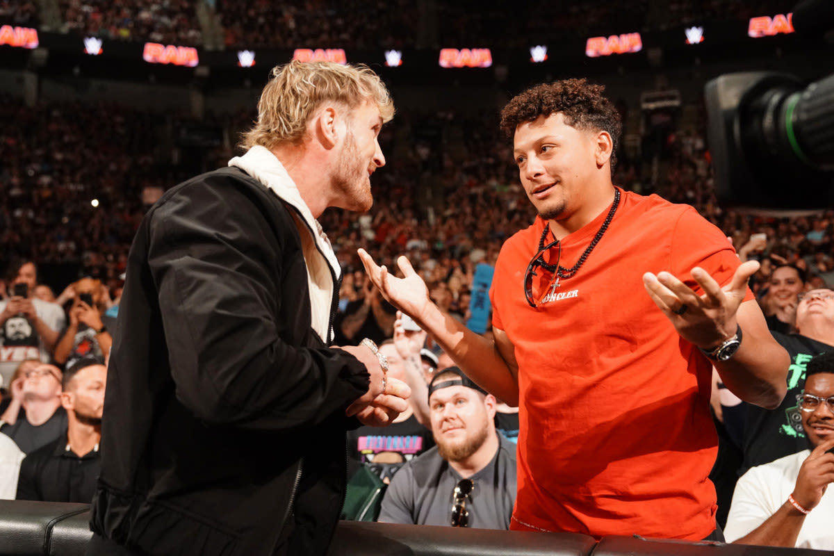 Patrick Mahomes Lends Logan Paul Special Weapons for Latest Wrestling Match