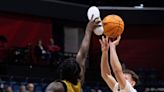 College basketball player blocks shot with his shoe. ‘A first in 25 years of coaching’