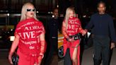 Rihanna Gets Graphic in Red Comme des Garçons Top With A$AP Rocky for Mother’s Day Celebration