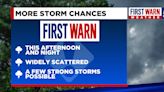 Cloudy, high 70s Wednesday with a FIRST WARN issued due to storms tonight into Thursday
