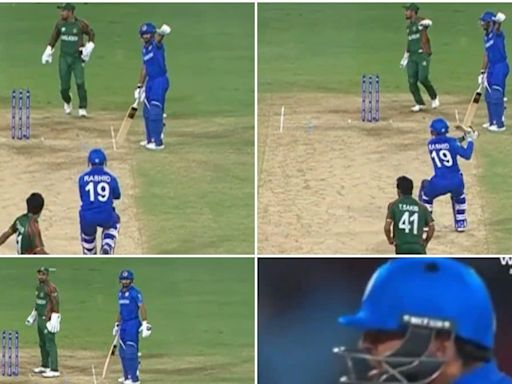 Absolutely Furious Rashid Khan Throws the Bat At His Afghanistan Teammate For Refusing a Run! Commentator SHELL-SHOCKED! - News18