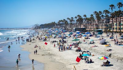 How warm will it be on Memorial Day in San Diego County?