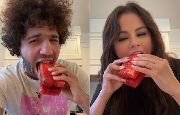 Selena Gomez and Boyfriend Benny Blanco Try a ‘Watermelon Pickle Sandwich’ — See Who Prefers It!