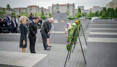 Macron visits memorial in Berlin to Jews murdered in the Holocaust