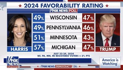 Internet erupts after Fox News poll shows Harris ahead in swing states