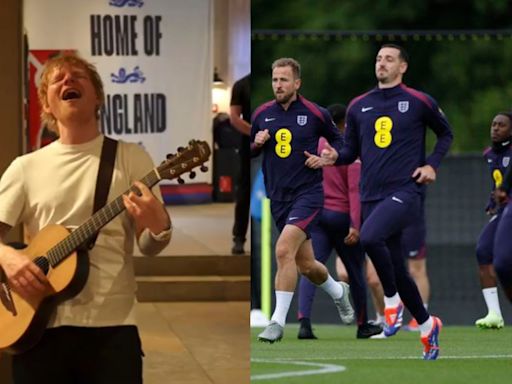 Grammy Award-winning Ed Sheeran performs to rejuvenate England team ahead of quarter-final clash against Switzerland in Euros 2024