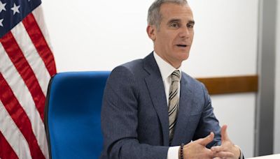 Former L.A. Mayor Eric Garcetti returns from India for Milken conference