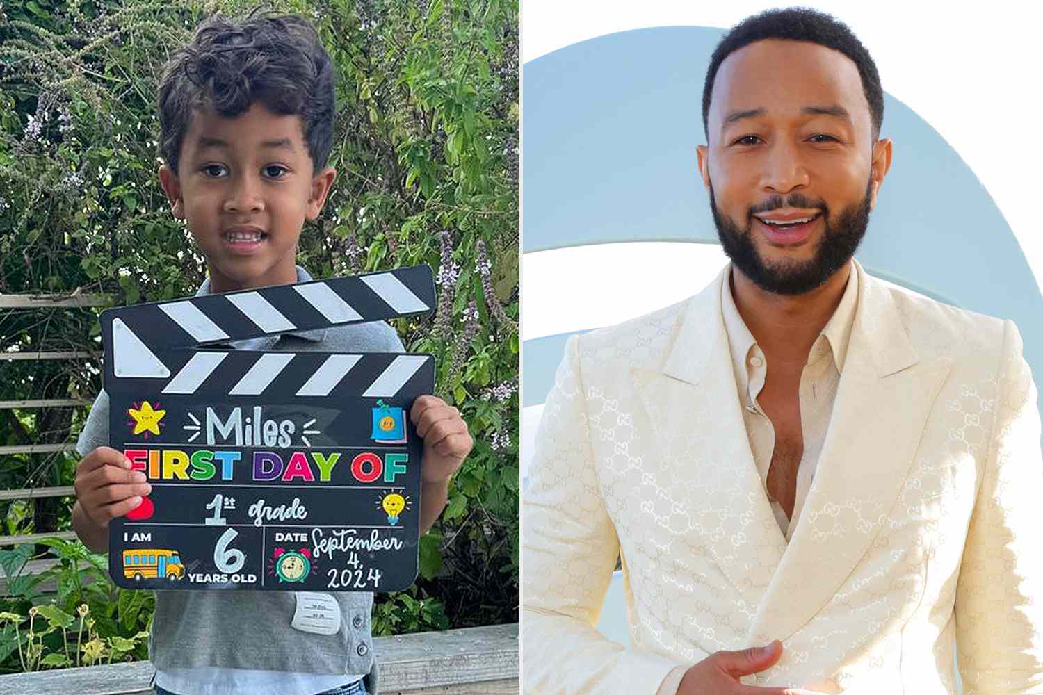 John Legend Shares Adorable Pictures of Son Miles and Daughter Luna on First Day of School: '1st and 3rd Graders'