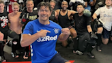 Rangers hero dons retro kit for kickboxing session to show he's fighting fit after brain surgery