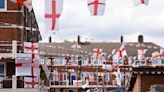 England's most patriotic estate turns into a sea of white and red