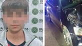 Joven es detenido al chocar contra patrulla