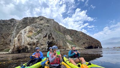 Here’s what it’s like explore the Channel Islands’ famous sea caves with absolutely zero kayaking experience