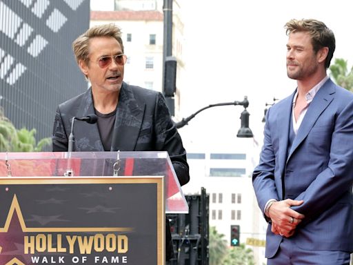 Robert Downey Jr roasts ‘friend from work’ Chris Hemsworth at Hollywood Walk of Fame ceremony