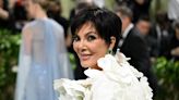 Kris Jenner Goes Monochrome in Dramatic White Oscar de la Renta Gown With Pops of Statement Gems for Met Gala 2024 Red Carpet