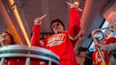 Photos: A Red Friday rally, professional athletes and an Andy Reid impersonator. Scenes of Super Bowl fervor.