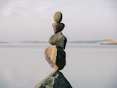 Rock balancing