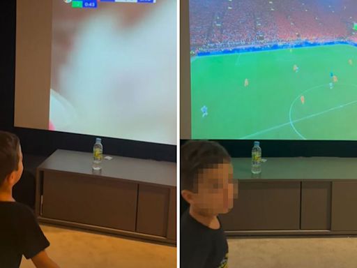 Watch adorable moment Villa star's son sings Watkins song after England goal