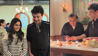 Isha and Mukesh Ambani dine at chef Vikas Khanna’s New York restaurant. Watch