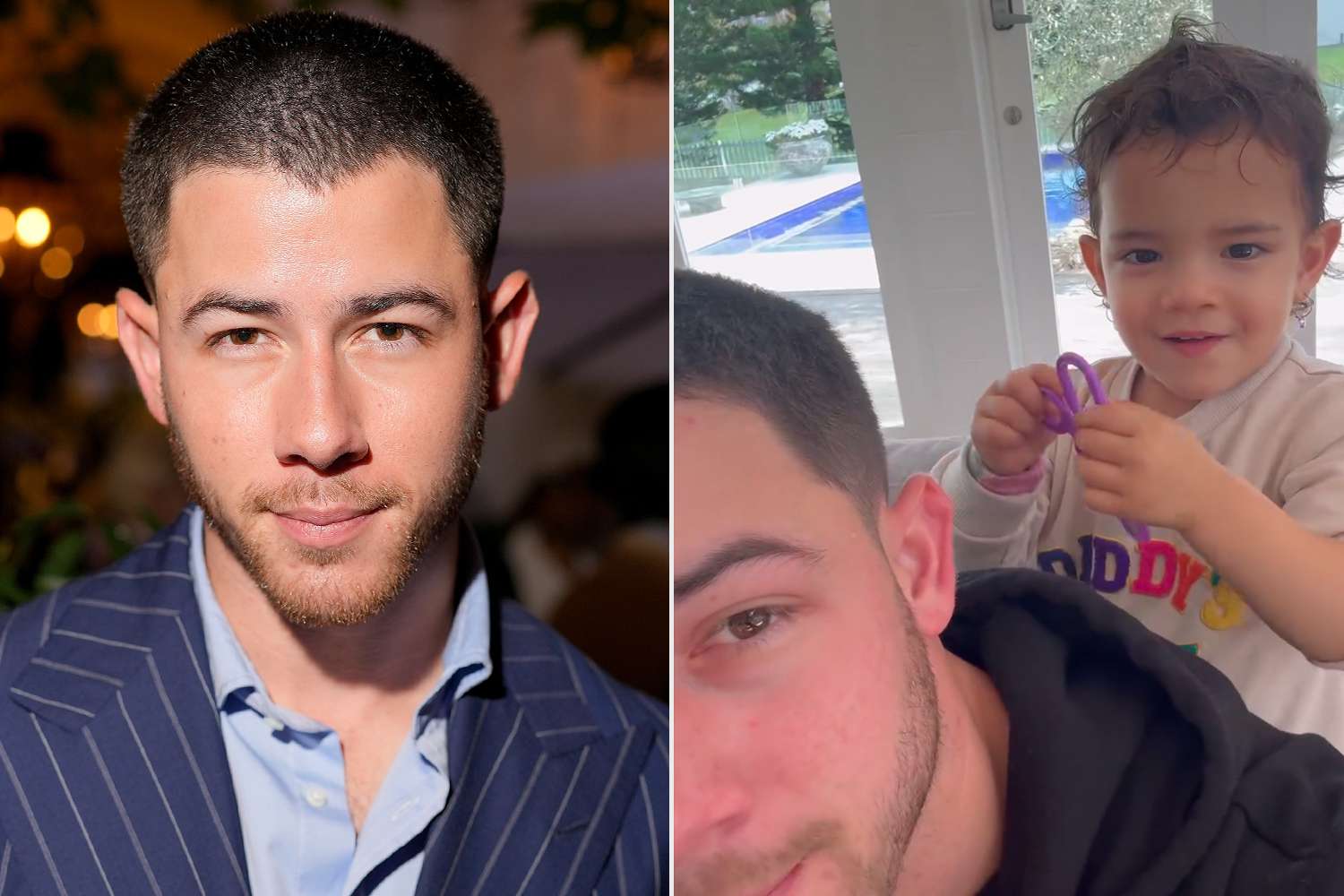 Nick Jonas Shares Sweet Clip of Daughter Malti Pretending to Cut His Hair amid Family Time: ‘Lately’