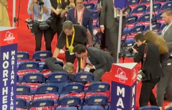 Rudy Giuliani Takes a Tumble at the Republican National Convention