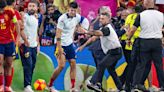 Morata suffers 'knock' in clash with security guard