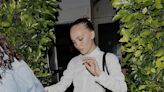 Lily-Rose Depp puts on a VERY leggy display in denim booty shorts