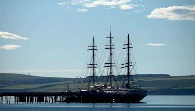 Tall ship in Cromarty Firth is not what you might think