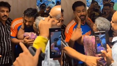 WATCH: Rohit Sharma's mother showers son with kisses, skips doctor's appointment to attend BCCI event