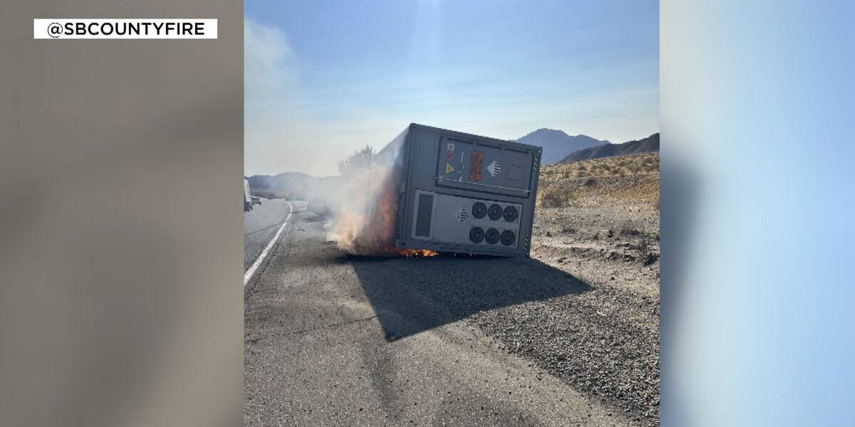 Drivers headed to Las Vegas stuck on I-15, I-40 into weekend as crews battle truck fire