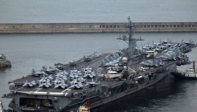 US aircraft carrier arrives in South Korea for military training exercise